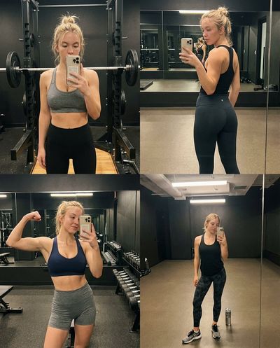 Sydney Sweeney's Dynamic Gym Collage