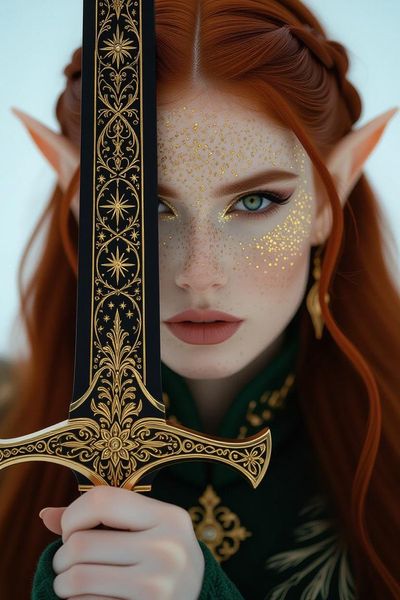 Celestial Warrior: The Golden-Brocade Elf