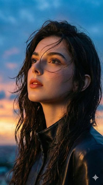 Cinematic Reflection: A Portrait at Sunset