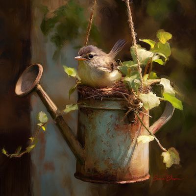 Nestled Serenity: A Bird's Cozy Home