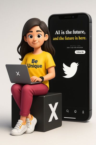 Be Unique: A Creative 3D Vision on the 𝕏 Platform