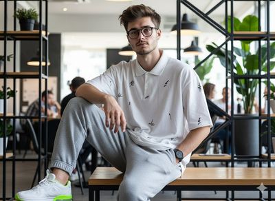 Chic Vibes at the Trendy Café: A Portrait of Youth