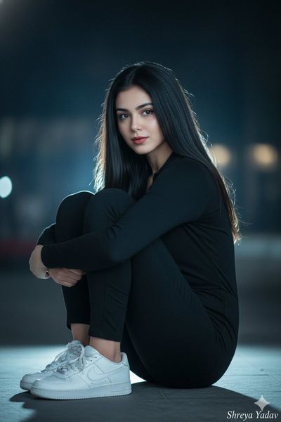 Captivating Night Portrait: A Hyperrealistic Vision