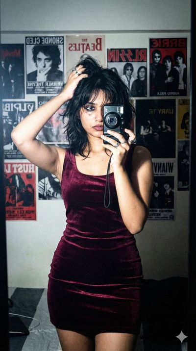 Edgy Glam: The Grunge Revival Selfie