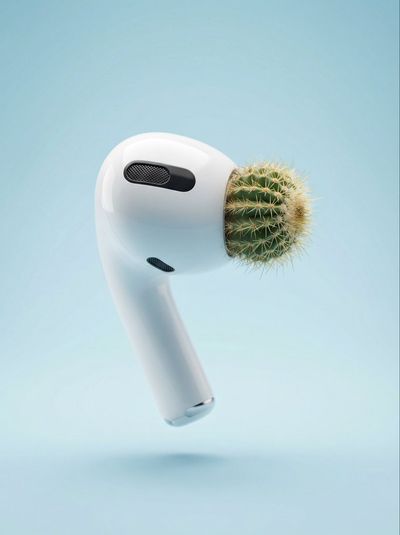 Cactus Comfort: The Surreal AirPods Experience