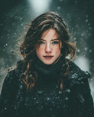 Winter's Gaze: A Cinematic Portrait