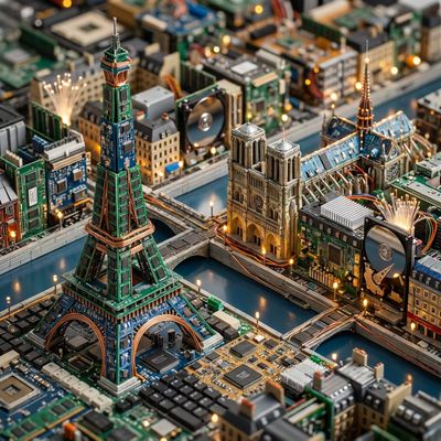 Cities Redefined: Paris in Pixelated Perfection