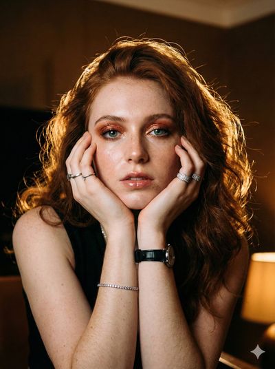 Radiance in Shadows: A Portrait of Allure