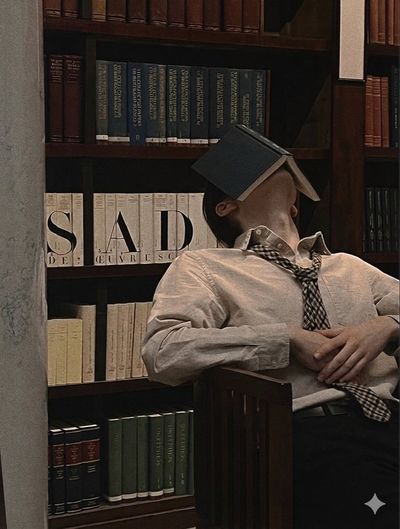 A Quiet Moment: The Book-Laden Dreamer