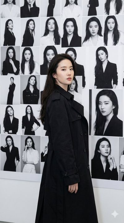 A Portrait of Elegance Against Monochrome Mastery