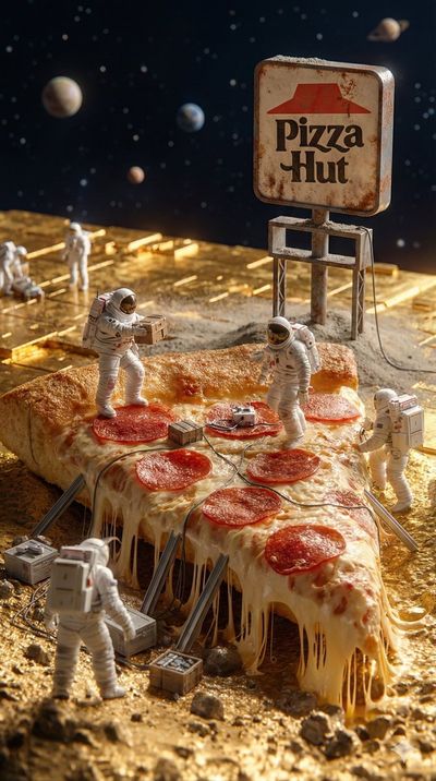 Pizza Meets Space in an Epic Landing Pad Adventure