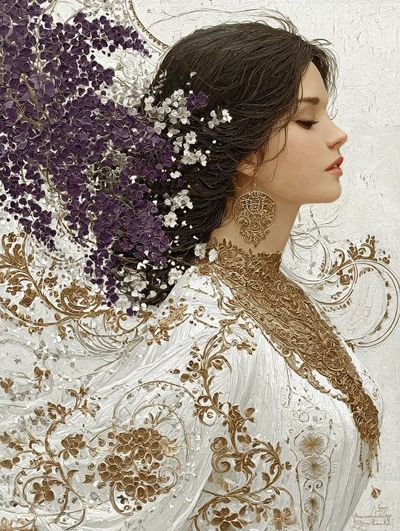 Ethereal Elegance: A Floral Fantasy Portrait