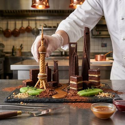 Culinary Landmarks: A Sweet Cityscape