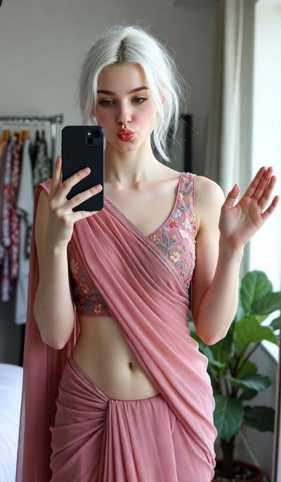 Chic Selfie in Soft Pastels