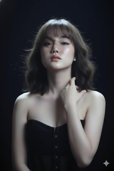 Ethereal Elegance: A Dreamy Portrait in Black and White