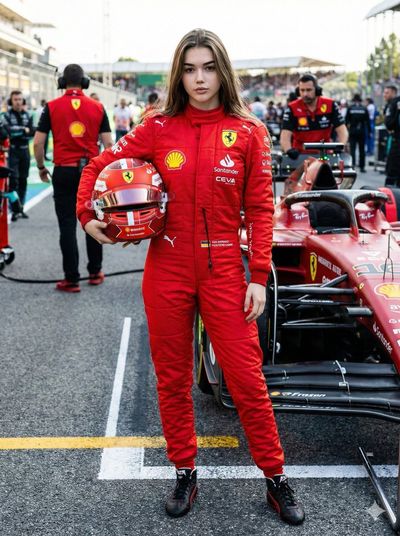 F1 Power: A Woman's Winning Stance