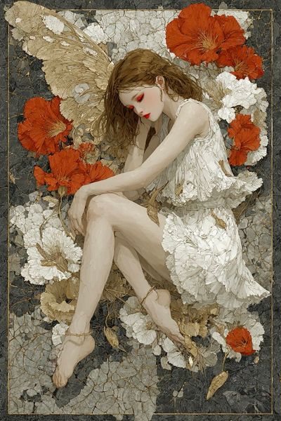 Whispers of a Fairy in a Poppy Dreamscape