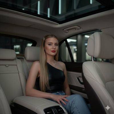 Chic Night Vibes in a Luxe Ride