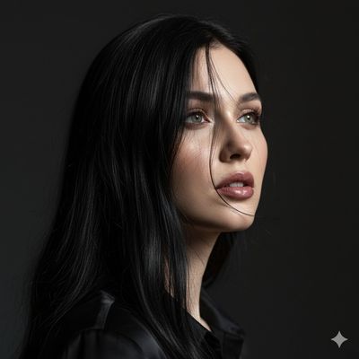 Mystery in Shadows: Portrait of Grace and Light