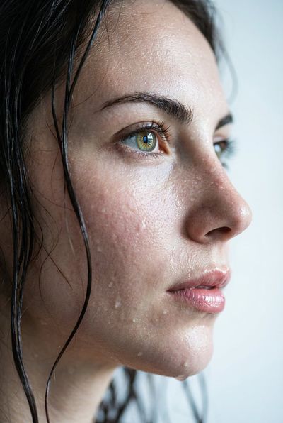 Drenched Elegance: A Hyper-Realistic Portrait