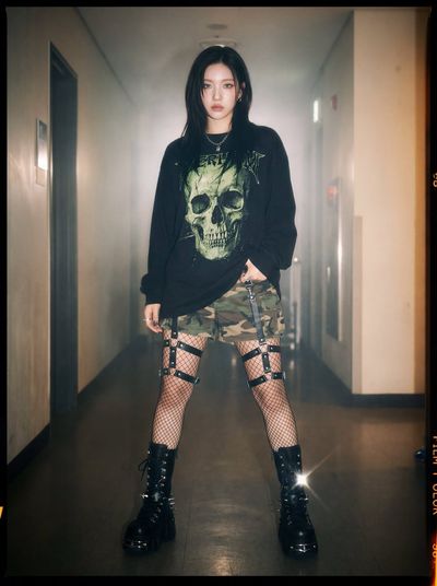 Edgy Elegance: A 90s K-Pop Idol Unveiled