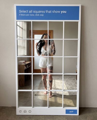 Capture the CAPTCHA: A Mirror Selfie With a Twist!