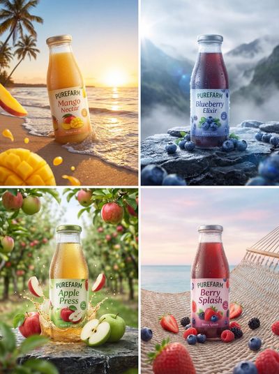 Tropical Juice Bliss: Purefarm's Vibrant Collection