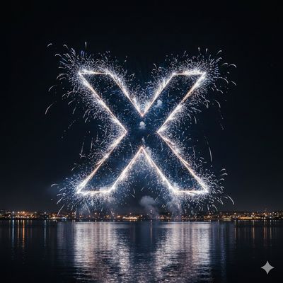 Spectacular Fireworks Logo Transformation at Night