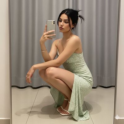 Elegance Reflected: A Cozy Mirror Moment