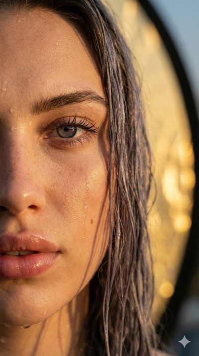 Golden Hour Glam: A Hyper-Realistic Portrait of Beauty