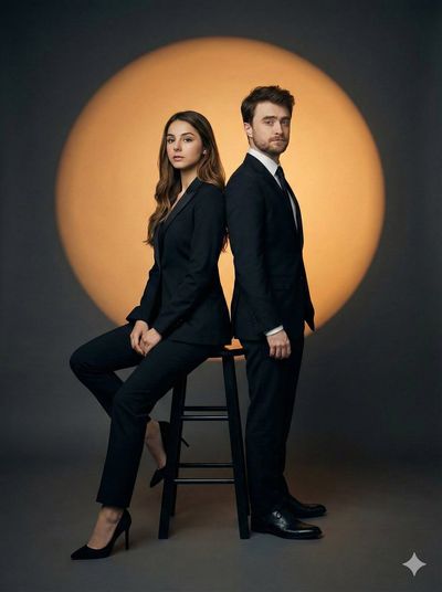 Elegance in Contrast: A Portrait of Confidence