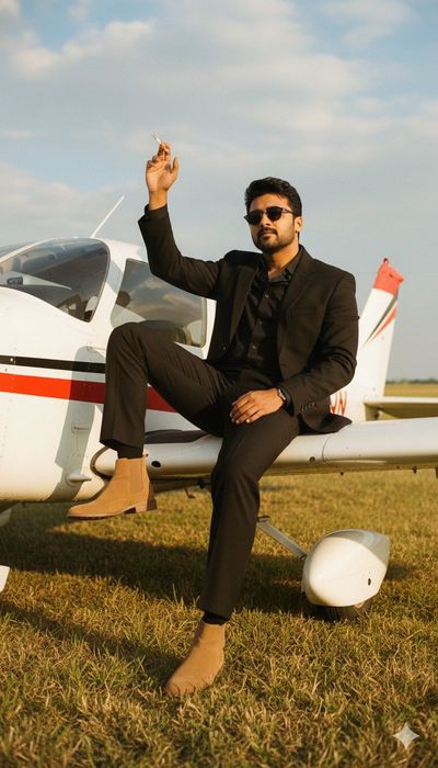 Aerospace Elegance: Cinematic Fashion Unleashed