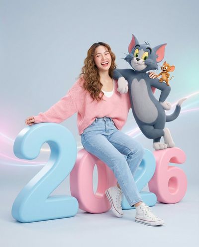 Playful New Year Fusion with Tom and Jerry