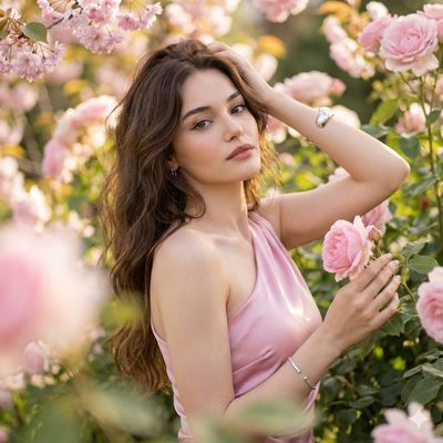 Whispers of Bloom: A Portrait in Pastels