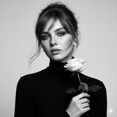Elegance in Monochrome: A Portrait of Grace