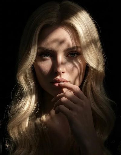 Mystique in Light: A Hyperrealistic Anime Portrait