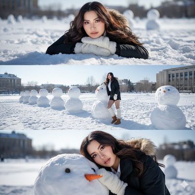 Charming Winter Portraits: A Snowy Day in Style
