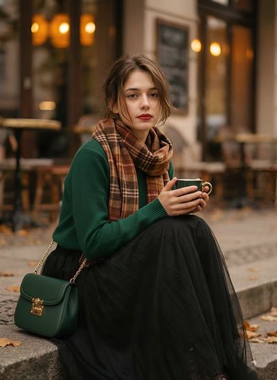 Timeless 70s Elegance: A Coffee Moment