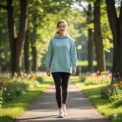 Sunlit Serenity: A Walk of Confidence