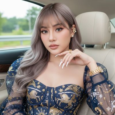 Celestial Elegance on Wheels: A Fashionable Drive