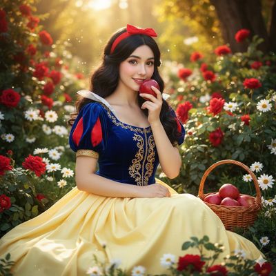 Whimsical Elegance: A Snow-White Dreamscape