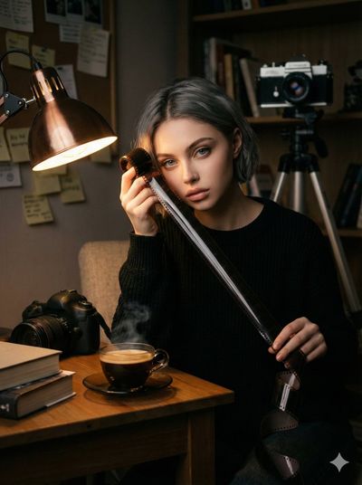 Cinematic Whispers: A Portrait of Reflection