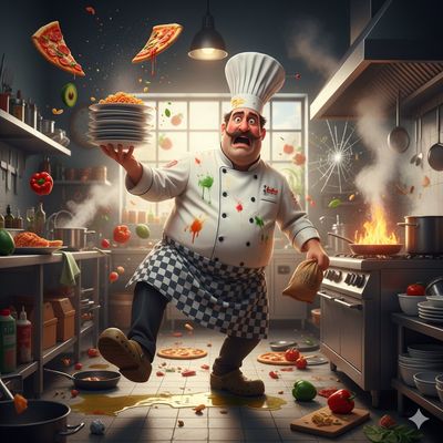 Cooking Catastrophe: The Comedic Chaos of a Clumsy Chef