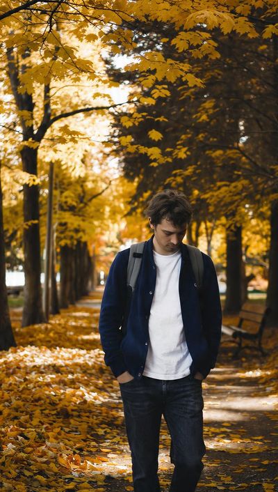 Golden Moments: A Serene Stroll Through Autumn Bliss