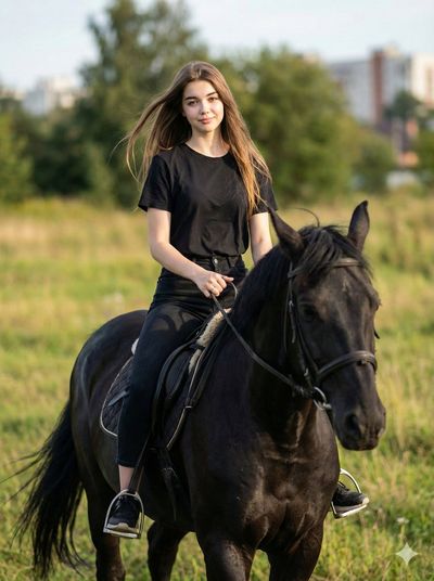 Grace and Grit: A Portrait on Horseback