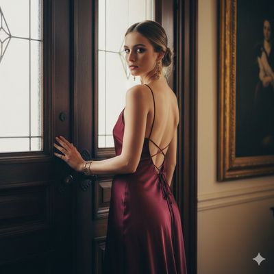 Glimpse of Elegance in Burgundy