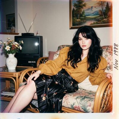 Retro Glam: A Nostalgic 80s Captured Moment