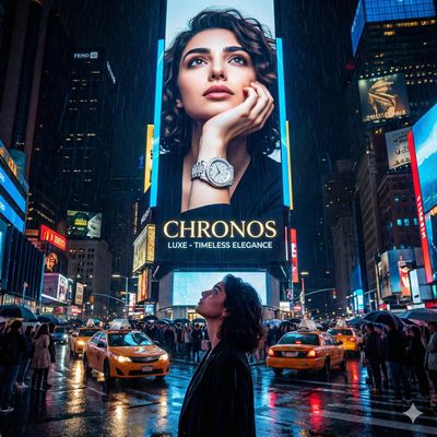 Neon Reflections: A Fashion Moment in the Rain