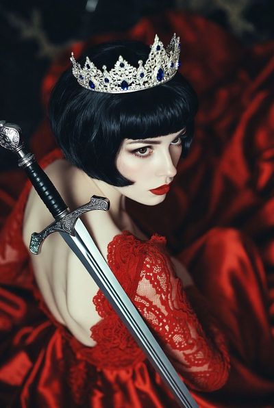 A Mythical Queen in Retro Elegance