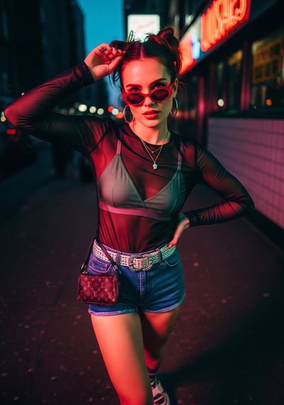 Flamboyant Swagger Meets Retro Vibes in a Cinematic Portrait